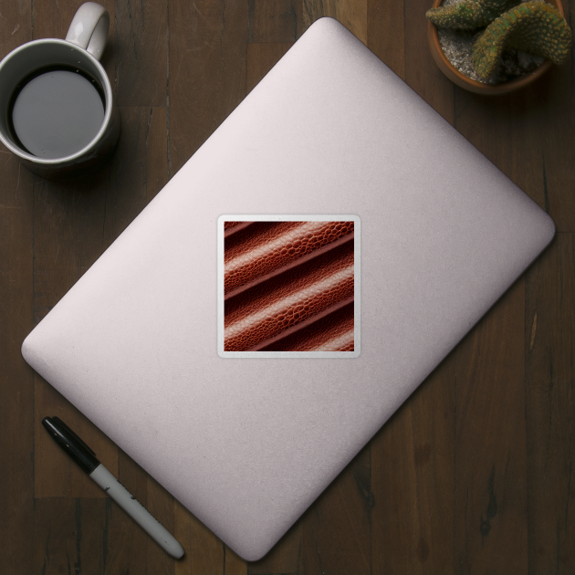 Brown Imitation leather stripes, natural and ecological leather print #20 by Endless-Designs